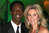 Michelle with actor Isaiah Washington at Knock Out Abuse Against Women.